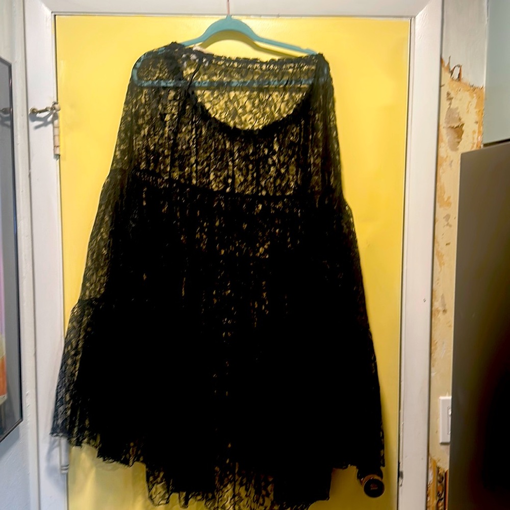 Lace underskirt.